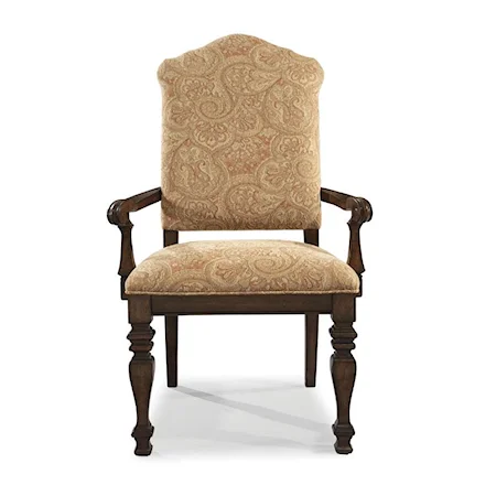 Upholstered Back Arm Chair